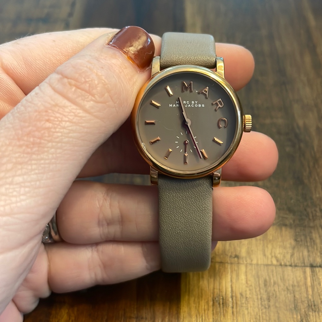 Marc By Marc Jacobs Baker Grey And Rosegold Watch